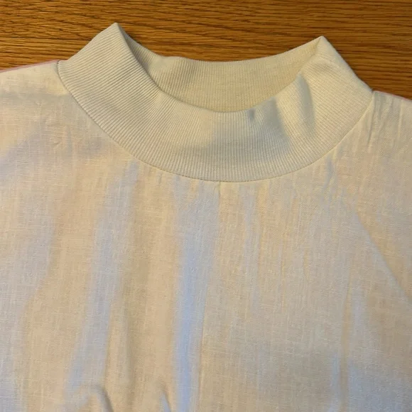 Vintage 80s Booth Bay Pastel Mock Neck Top Size S - Picture 4 of 6